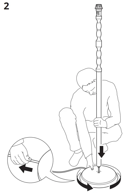 IKEA KINNAHULT Floor Lamp with LED Bulb - Fig 3