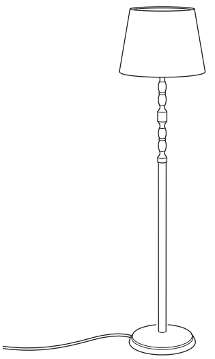 IKEA KINNAHULT Floor Lamp with LED Bulb