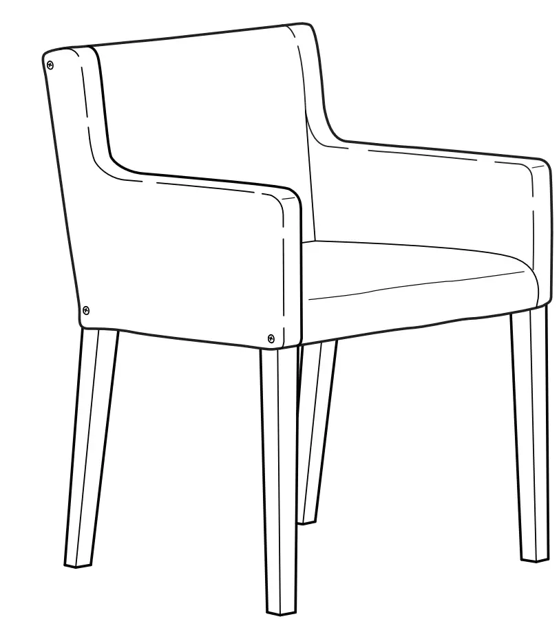 IKEA MÅRENÄS Chair with Armrests 