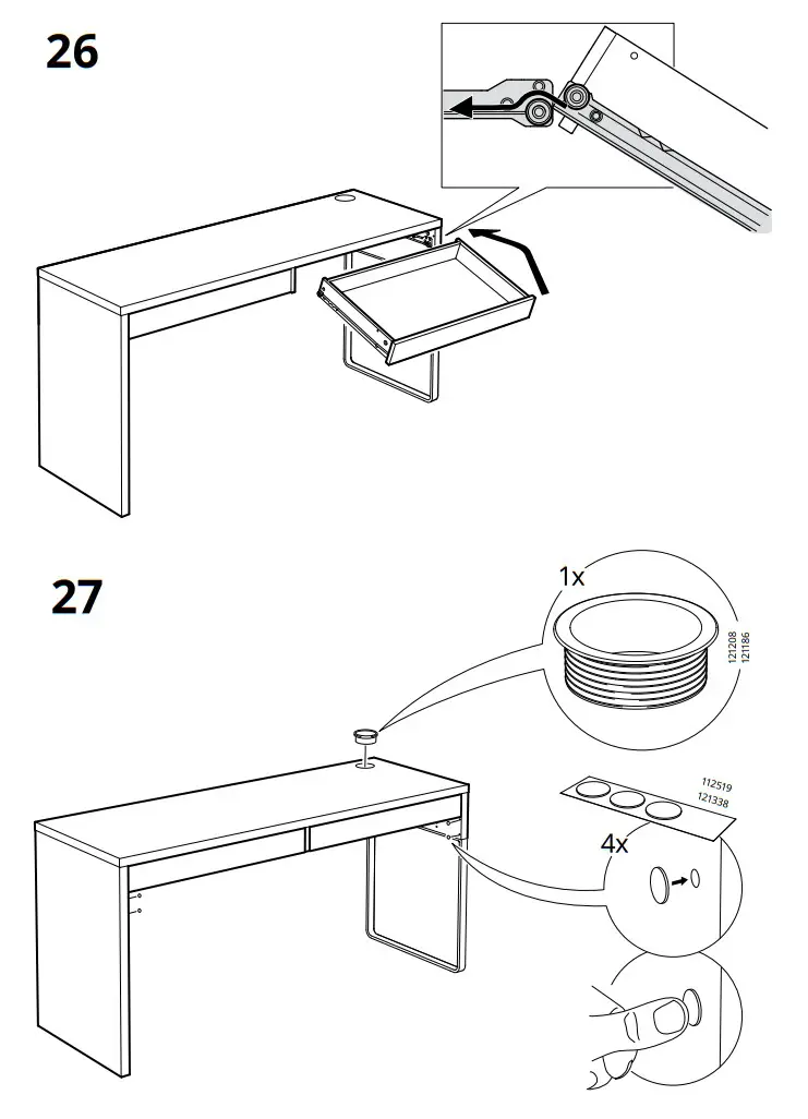 IKEA MICKE Corner Workstation White 100x142 cm - IKEA MICKE Corner Workstation White 100x142 cm - fig 25