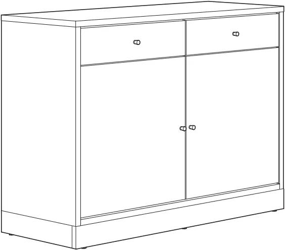 IKEA TONSTAD Sideboard Oak Veneer 121x47x90 cm