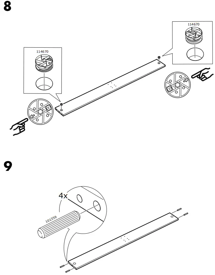 IKEA YTTERVAG Four Poster Bed Frame -Fig 6