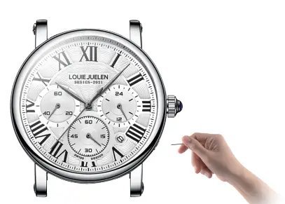 INTELIVE 17283 Mens Stainless Steel Fashion Business Quartz Watch - small pin