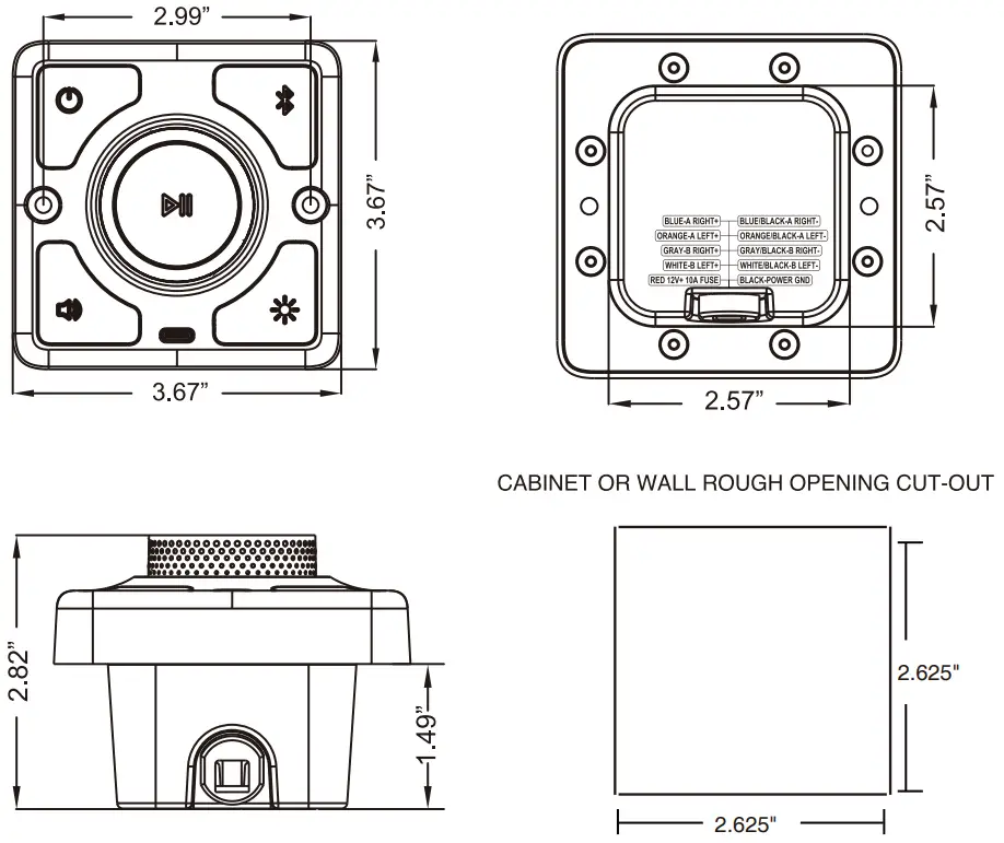 JBL BS 2708 Bluetooth Speaker  - DIAGRAM 1