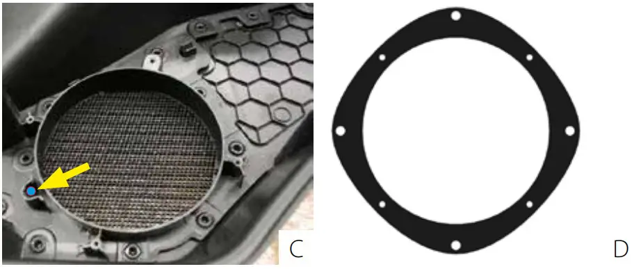 JEHNERT W907 3 Way Sound System Mercedes Sprinter - mounting ring