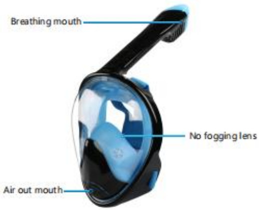 JRing Snorkeling Mask with Side Breathing System