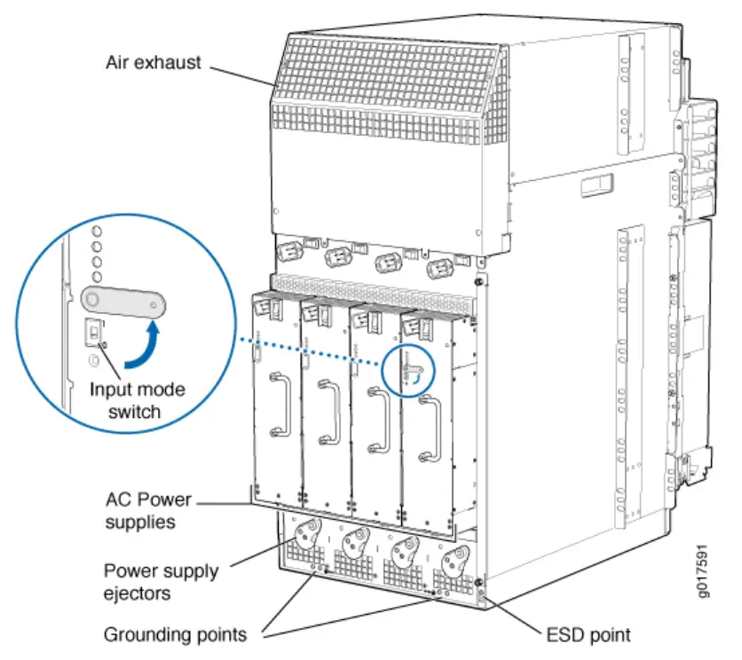 JUNIPER NETWORKS EX9214 Ethernet Switch Images and Information - DC power