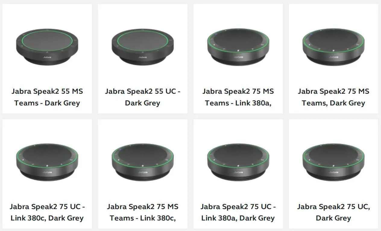 Jabra 5575 Speak2 55 MS Teams Instructions - Applicable products