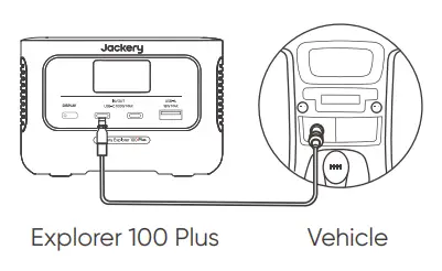Jackery JE-100A Power Station Explorer Solar Generator - Vehicle
