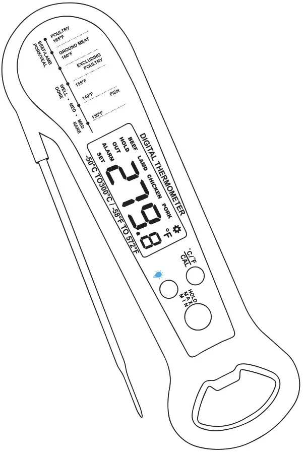 JoyHill D3 Meat Thermometer Digital for Cooking - cover