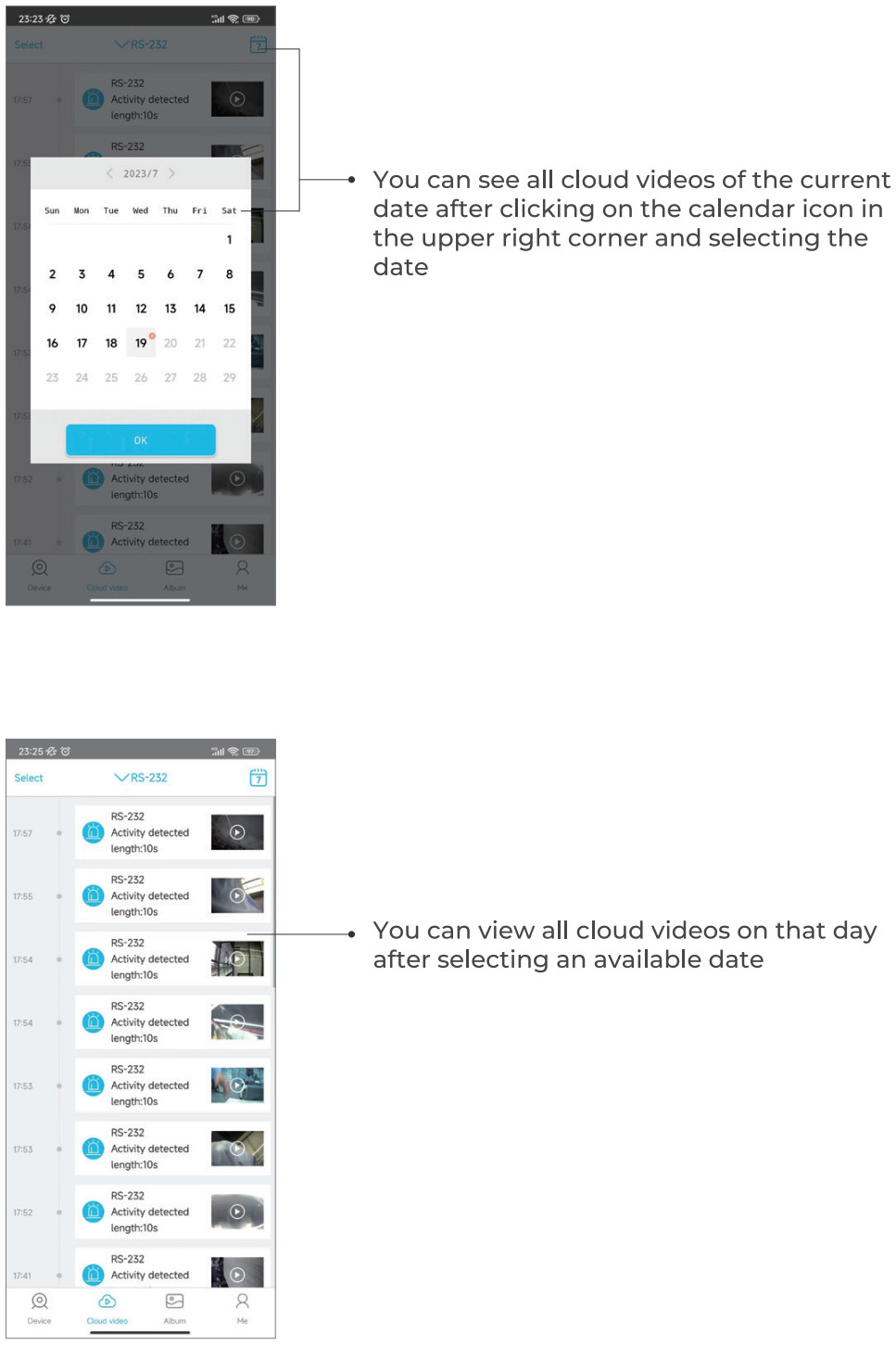 K F CONCEPT RBX S32 4G Solar Camera - App Interface 3