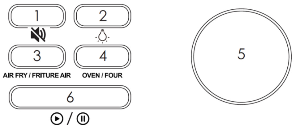 KALORIK AFO52484 Air Fryer Oven - Buttons