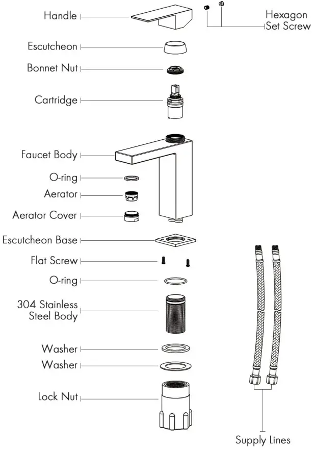KES L3156ALF-BK Black Bathroom Faucet Sink Faucets Vanity Vessel Faucet - Product Intreoduction
