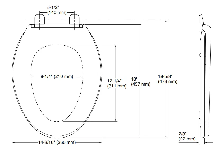 KOHLER K-4774 Quick Release Elongated Toilet Seat 1