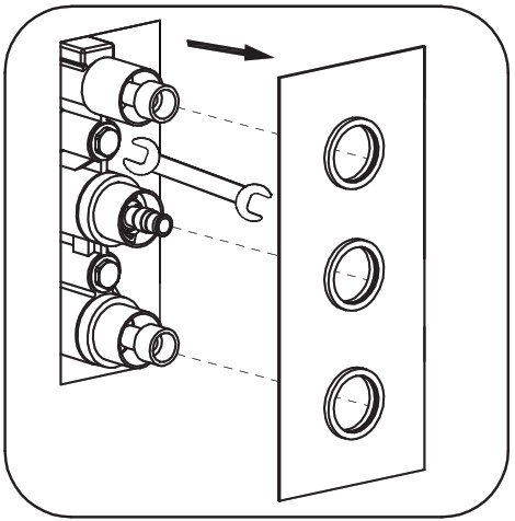 KW Bathrooms Thermostatic Concealed Shower Valve Round 3 Knob 3 Way - Maintenance 2