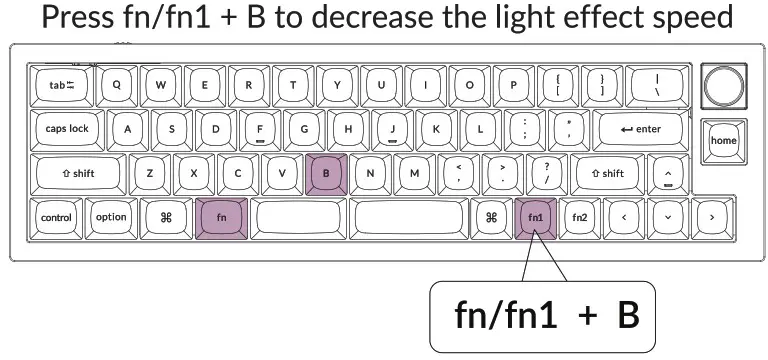 Keychron Q9 QMK Custom Mechanical Keyboard - Adjust The Backlight Speed 2