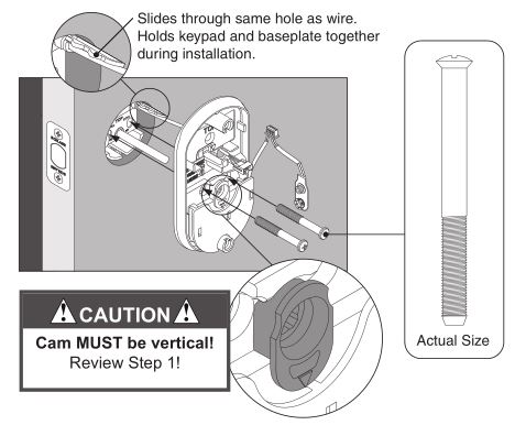 Keypad Deadbolt BE365 - Install baseplate