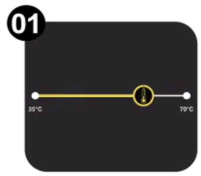 Select your heating mode on the APP