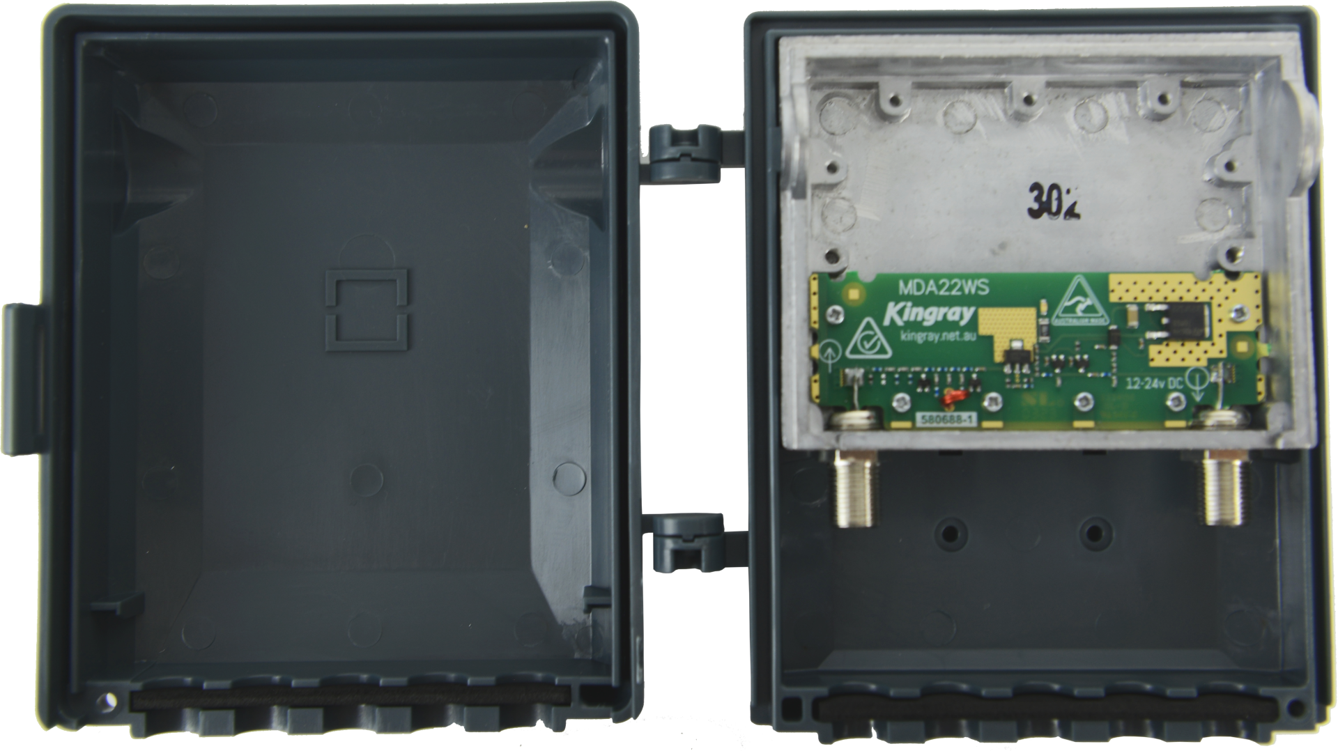Kingray MDA22V Shielded and Non Shielded F Type Masthead Distribution Amplifiers-PRODUCT