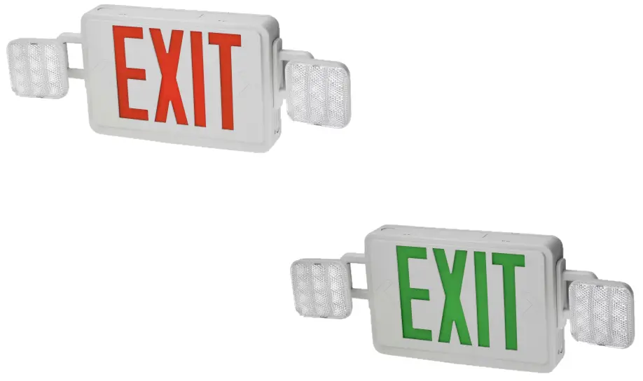 Konlite JLE Series LED Emergency Exit Sign and Light Combo