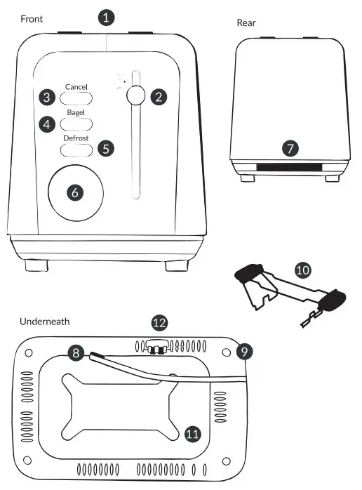 LAEWA ASHLEY VQ-SBT582 Slice Toaster - Overview