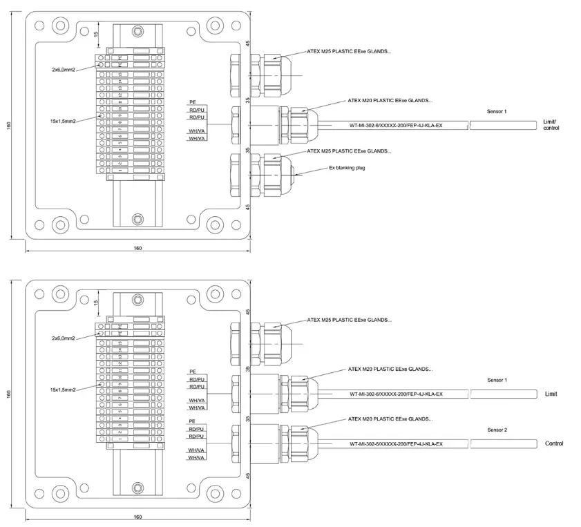 LAPP AUTOMAATIO W-M-TRACE Trace Heating Sensor - Dimensional drawing