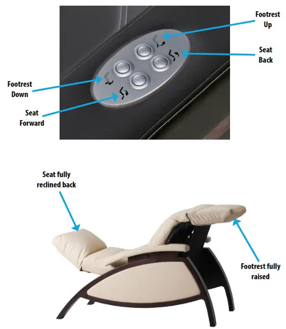 LEC Mind Sync Harmonic Wellness Lounger - Controls