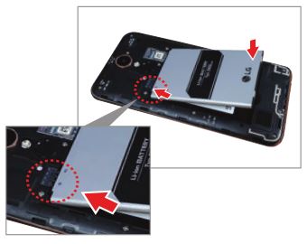 LG K20 Verizon Smartphone - Insert the Battery