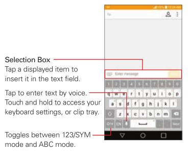 LG K20 Verizon Smartphone - Text Input Methods