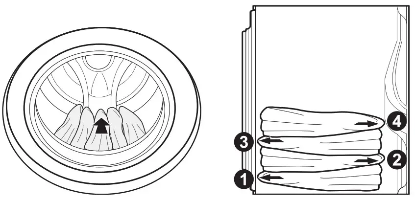 LG WM5700HVA Washing Machine - oad clothes