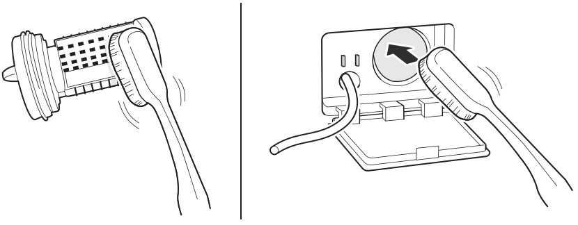 LG WM5700HVA Washing Machine - pump filter and opening