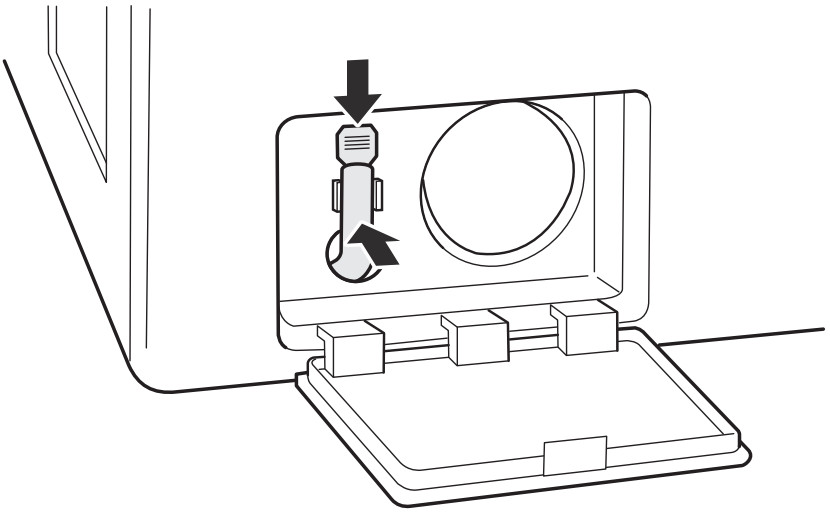 LG WM5700HVA Washing Machine - reclip the drain hose