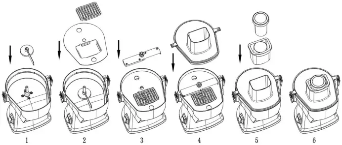 LIANQIAN GJ807 4 in 1 Multifunctional Food Cutter 4