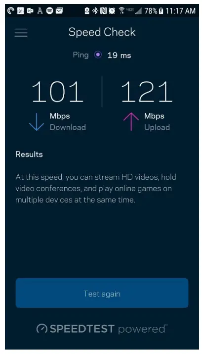LINKSYS LN1100 Series VELOP Micro Router 6 - Speed Check