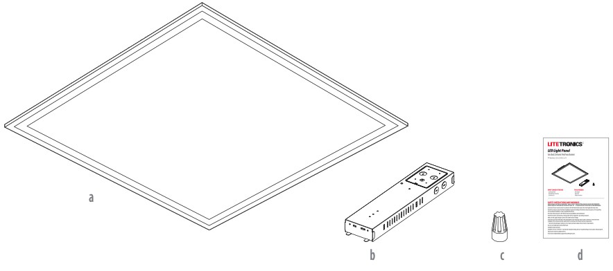 LITETRONICS LED High Ceiling Panel - cover