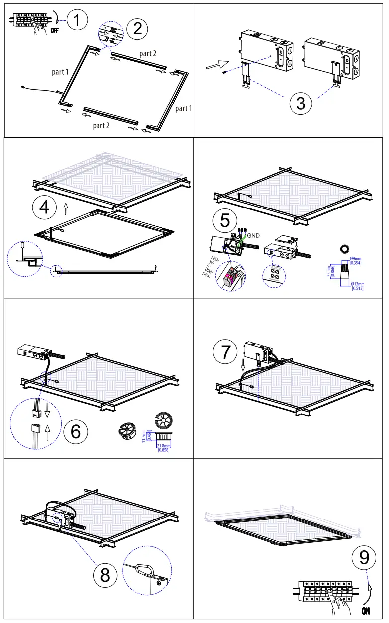 LITETRONICS VLF Series Vivid LED Frame - Parts