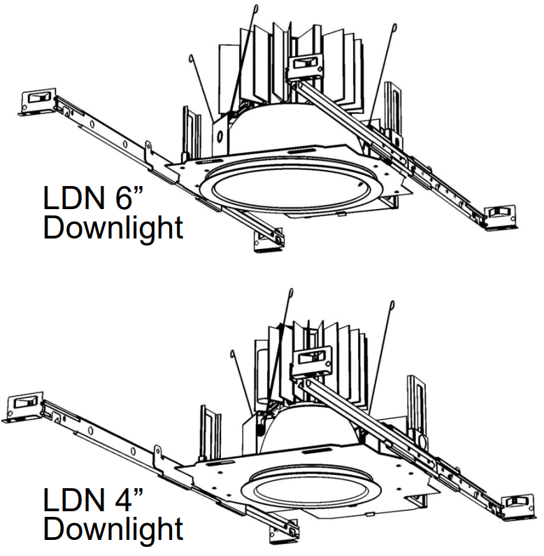 LITHONIA LIGHTING LDN6 Square 6 Inch Open and Wallwash