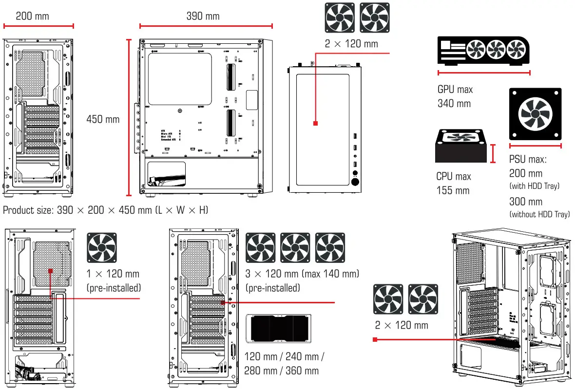 LOGIC ARAMIS MIDI Concept Computer Cases - Specifications