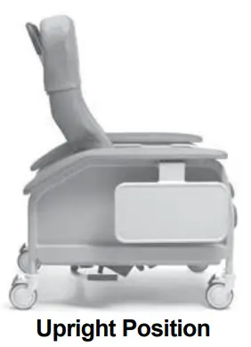 LUMEX FR566G Series Deluxe Clinical Care Recliner - Upright Position