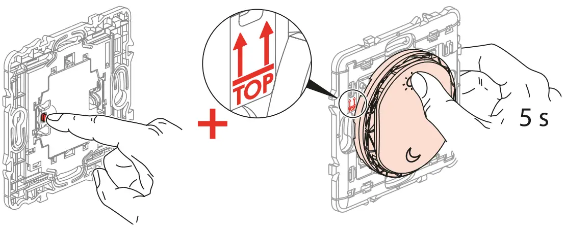 Pair the wireless, batteryless switch to your connected installation