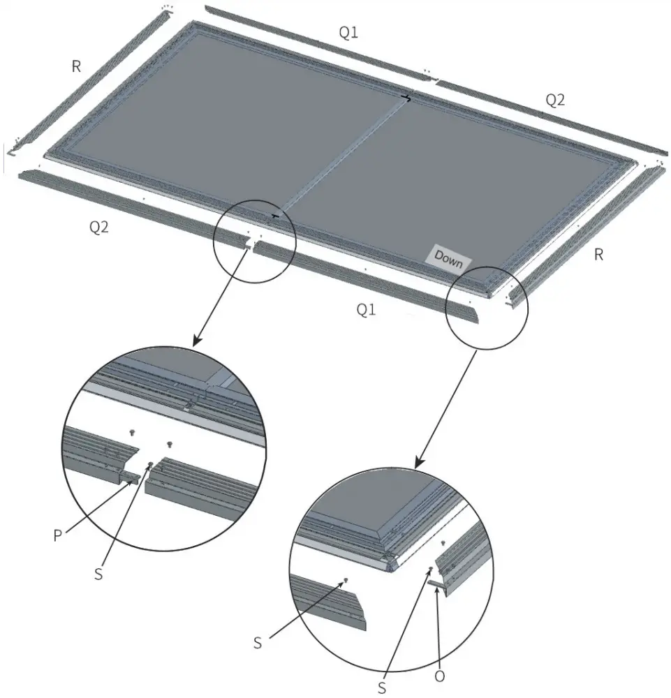 Leica 120 Laser TV Screen - outer frame