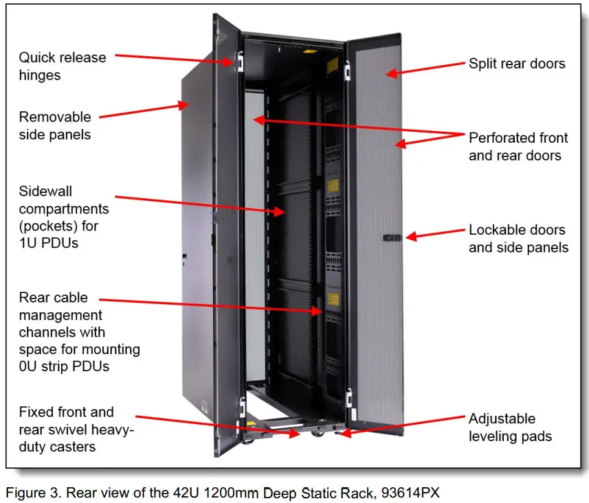 Lenovo 93614PX 42U 1200mm Deep Racks - Deep Static Rack