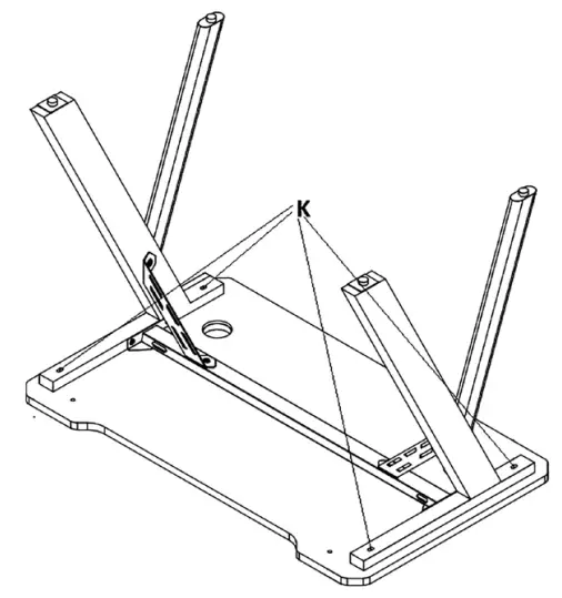 MAD DOG GD120L Gaming Desk - table top should