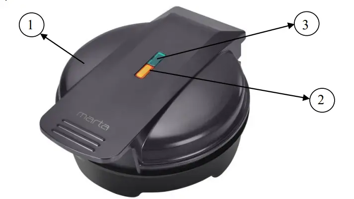 MARTA MT-SM1760A Waffle Maker - parts 1
