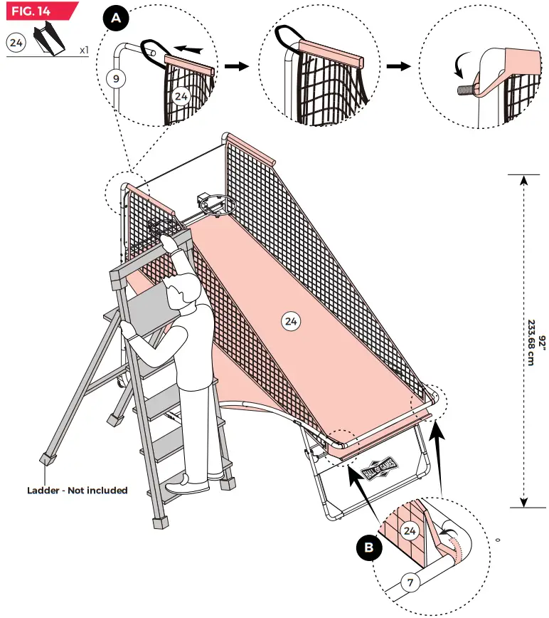 MD SPORTS BG138Y22001 Extra Long Shot EZ Fold Premium Arcade Basketball Game - Figure 14