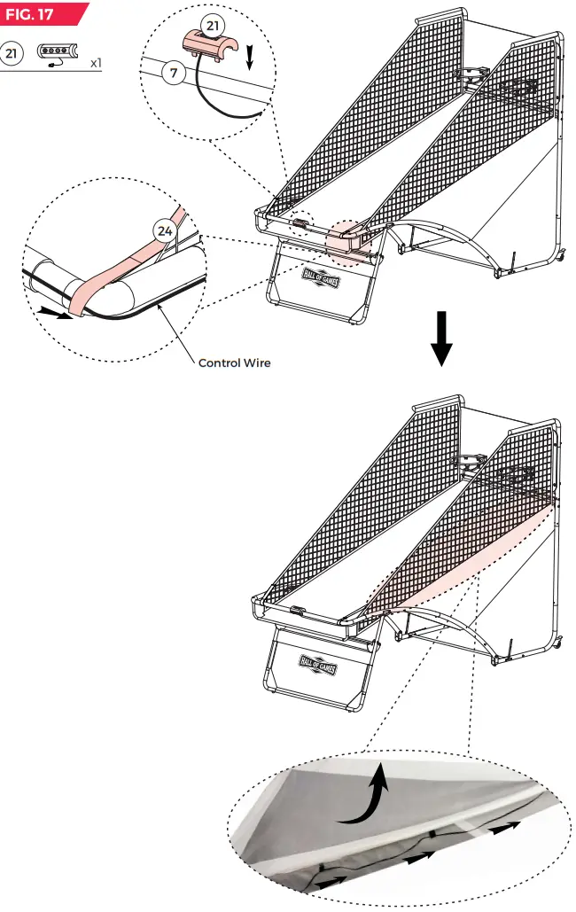 MD SPORTS BG138Y22001 Extra Long Shot EZ Fold Premium Arcade Basketball Game - Figure 17