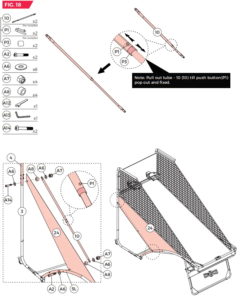 MD SPORTS BG138Y22001 Extra Long Shot EZ Fold Premium Arcade Basketball Game - Figure 18