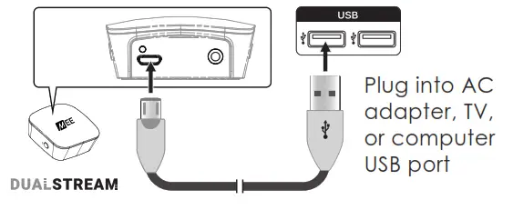 MEE audio DUAL STREAM AF-S1 Universal - PLUG IN USB POWER CABLE