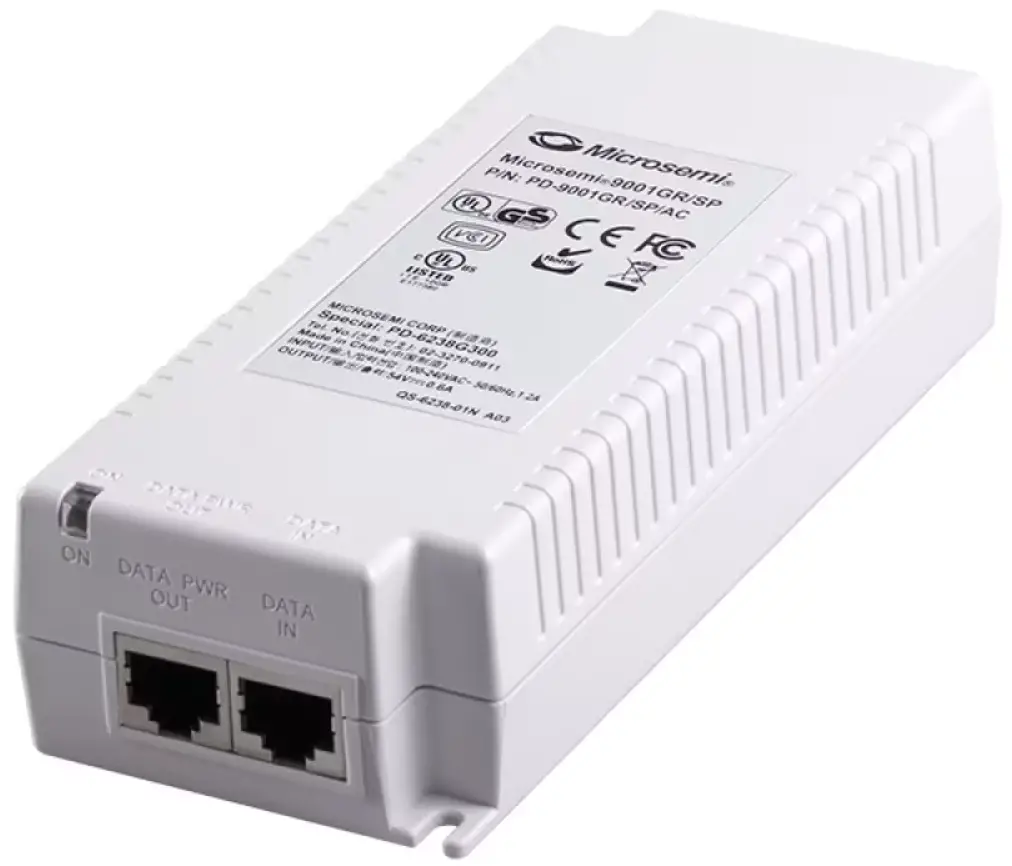 MICROCHIP PD-9001GR Single Port 802.3at Gigabit PoE Midspan