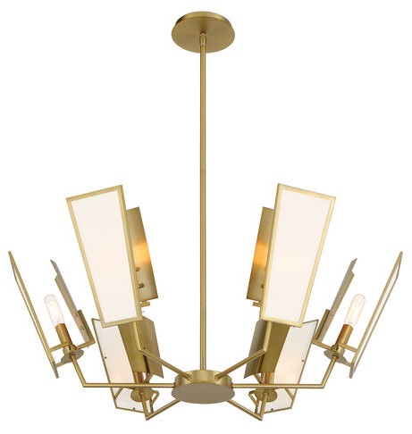 MINKA LAVERY 2676-695 Ricochet 6-Light Soft Brass Contemporary Chandelier